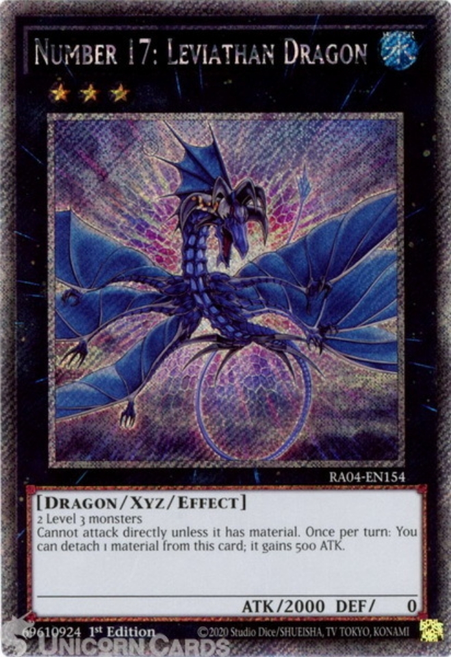 RA04-EN154 Number 17: Leviathan Dragon : Platinum Secret Rare 1st