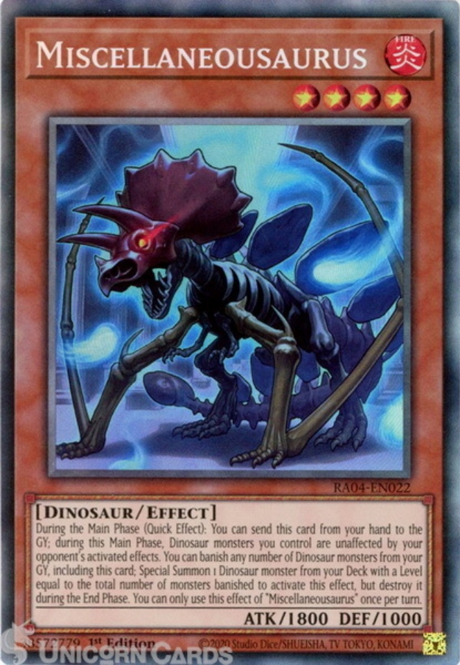 RA04-EN022 Miscellaneousaurus : Collector's Rare 1st Edition Mint ...