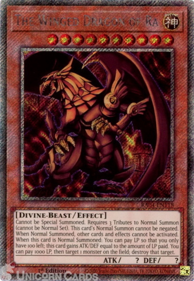 RA04-EN118 The Winged Dragon of Ra : Platinum Secret Rare 1st