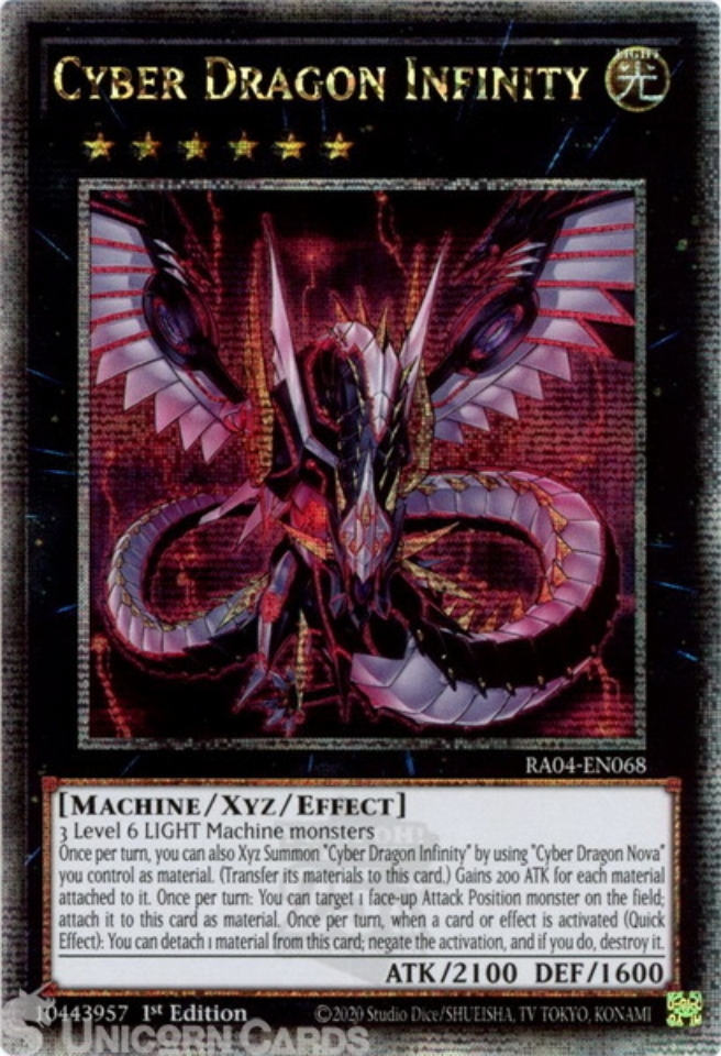 RA04-EN068 Cyber Dragon Infinity : Quarter Century Secret Rare 1st ...