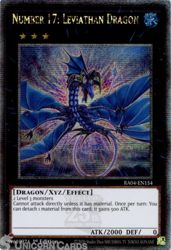 RA04-EN154 Number 17: Leviathan Dragon : Quarter Century Secret