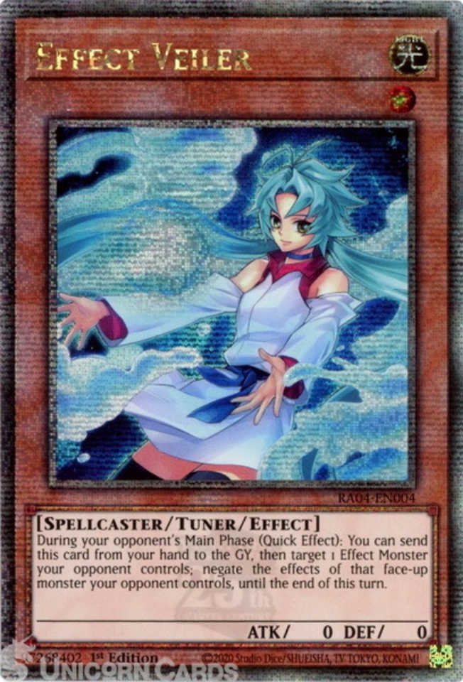 遊戯王 RA04-EN004 エフェクト・ヴェーラー Effect Veiler (英語版 1st Edition 25th クォーターセンチュリーシークレットレア) Quarter Century Stampede Amazon.co.jp: 遊戯王 英語版 ORCS-ENSE1 Effect Veiler