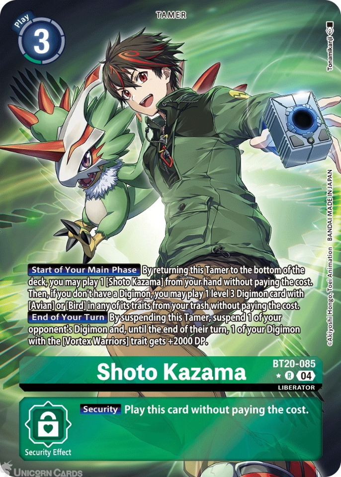 BT20 085 Shoto Kazama: Rare Alternative Art Digimon Card: BT19 20: Special Booster Ver.2.5