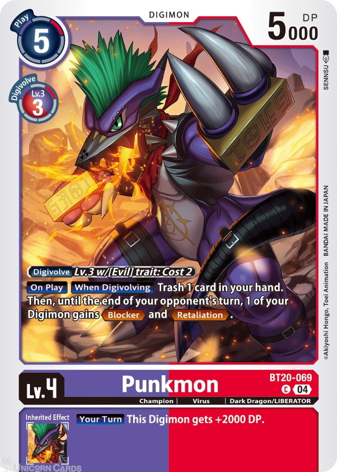 BT20-069 Punkmon : Common Digimon Card : BT19-20: Special Booster Ver.2 ...