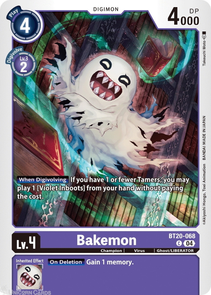 BT20-068 Bakemon : Common Digimon Card : BT19-20: Special Booster Ver.2 ...
