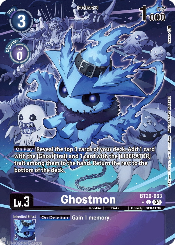 BT20 063 Ghostmon: Uncommon Alternative Art Digimon Card: BT19 20: Special Booster Ver.2.5
