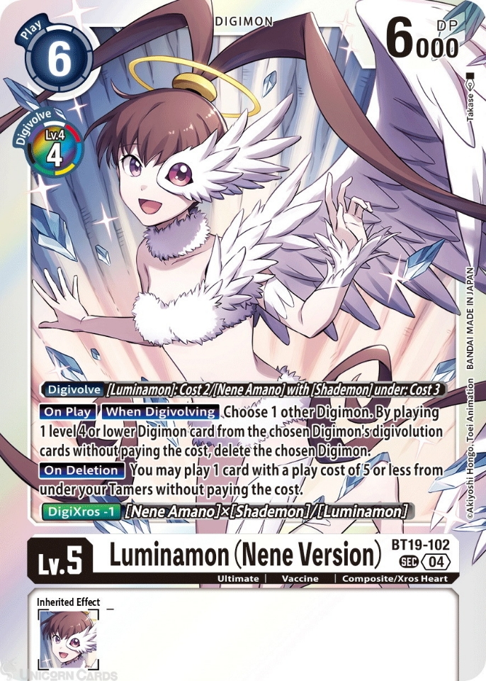 BT19-102 Luminamon (Nene Version) : Secret Rare Digimon Card : BT19-20 ...