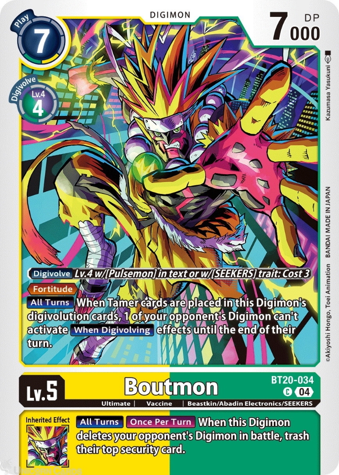 BT20-034 Boutmon : Common Digimon Card : BT19-20: Special Booster