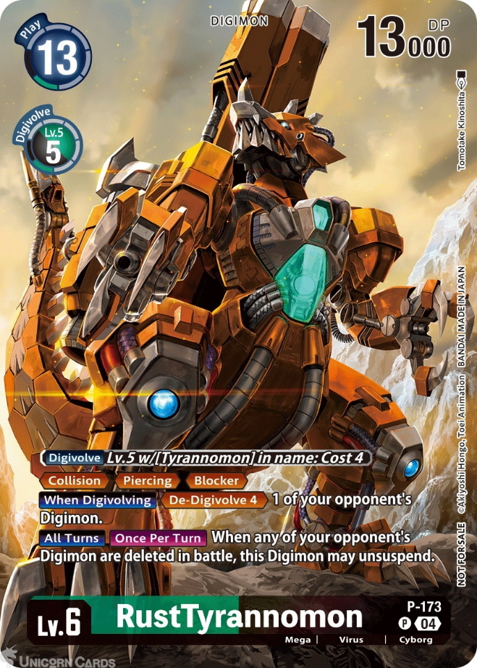 P 173 RustTyrannomon: Promo Box Topper Alternative Art Digimon Card: BT19 20: Special Booster Ver.2.5 Update Pack 2025 Box Topper Cards