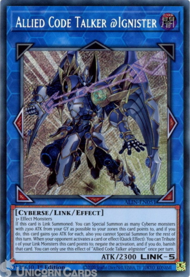 ALIN-EN051 Allied Code Talker @Ignister : Secret Rare 1st Edition