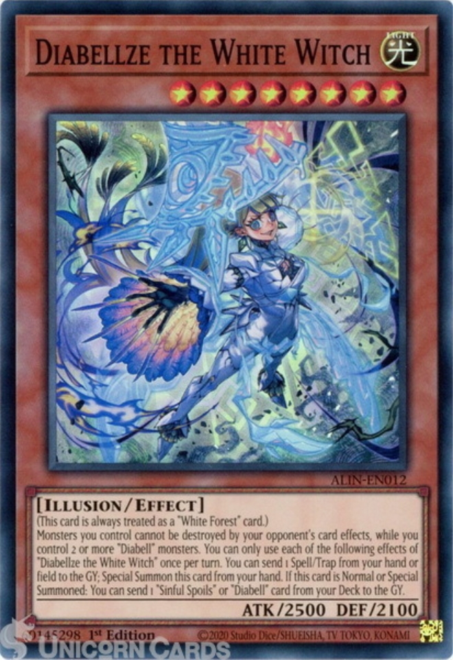 ALIN-EN012 Diabellze the White Witch : Super Rare 1st Edition Mint