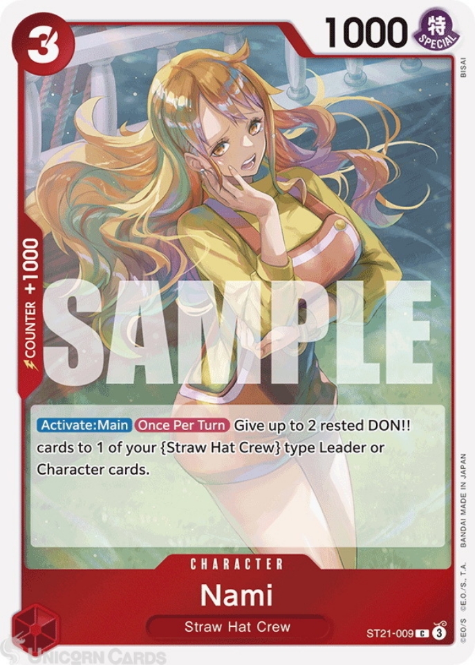 ST21-009 Nami : Common Foil English One Piece TCG Card : ST21