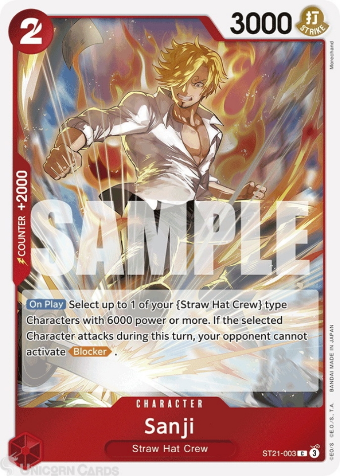 ST21-003 Sanji : Common Foil English One Piece TCG Card : ST21: Starter Deck  EX Gear5:: Unicorn Cards - YuGiOh!, Pokemon, Digimon and MTG TCG Cards for  Players and Collectors.