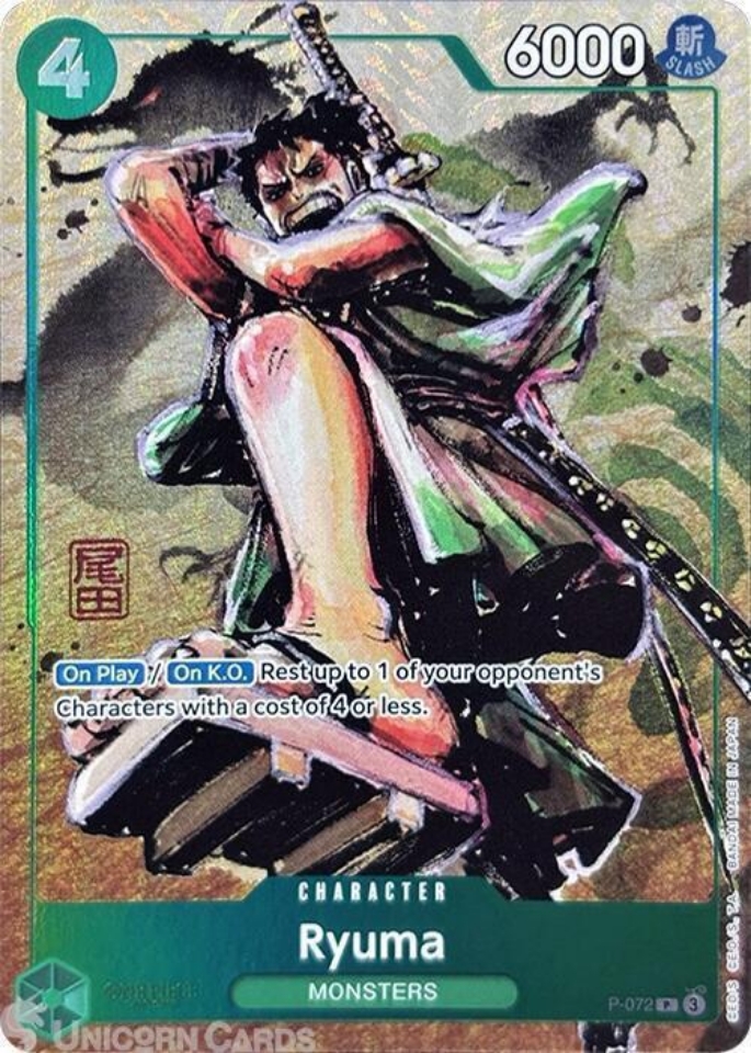 P-072 Ryuma : Promo Alternative Art Foil English One Piece TCG
