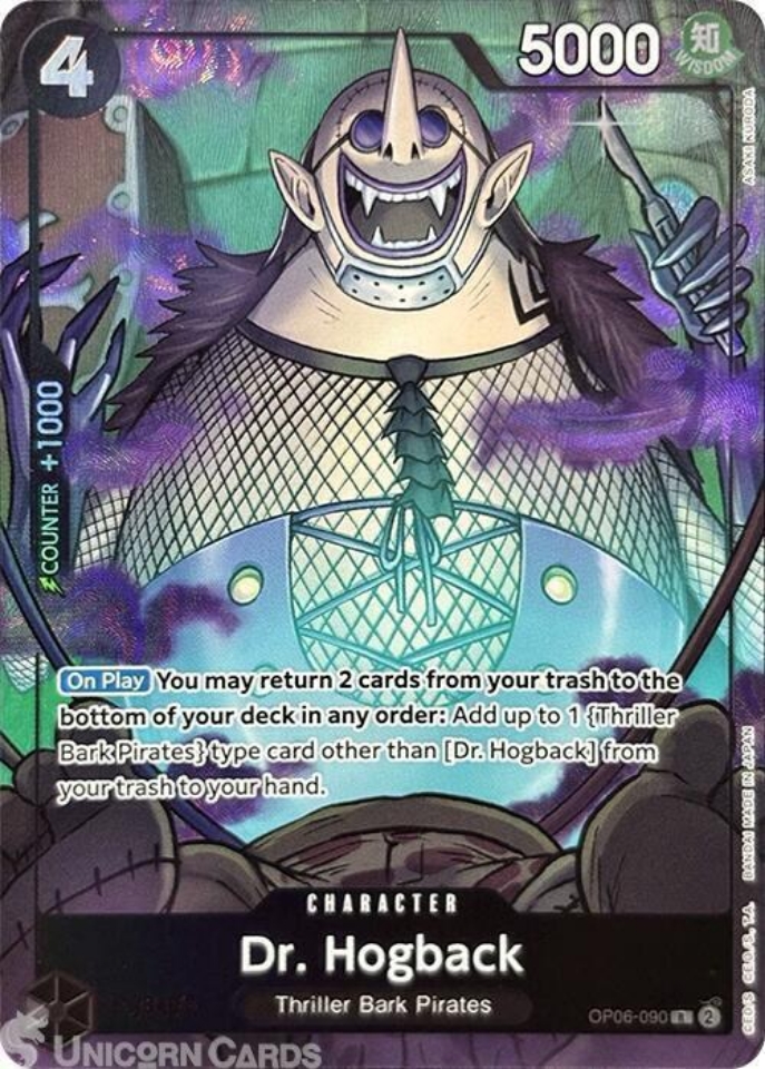 OP06-090 Dr. Hogback : Rare Alternative Art Foil English One Piece