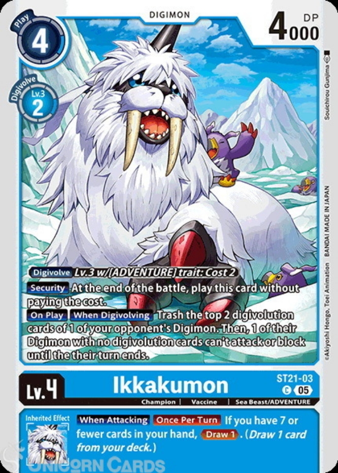 ST21-03 Ikkakumon : Common Digimon Card : ST21: Starter Deck Hero of Hope::  Unicorn Cards - YuGiOh!, Pokemon, Digimon and MTG TCG Cards for Players and  Collectors.