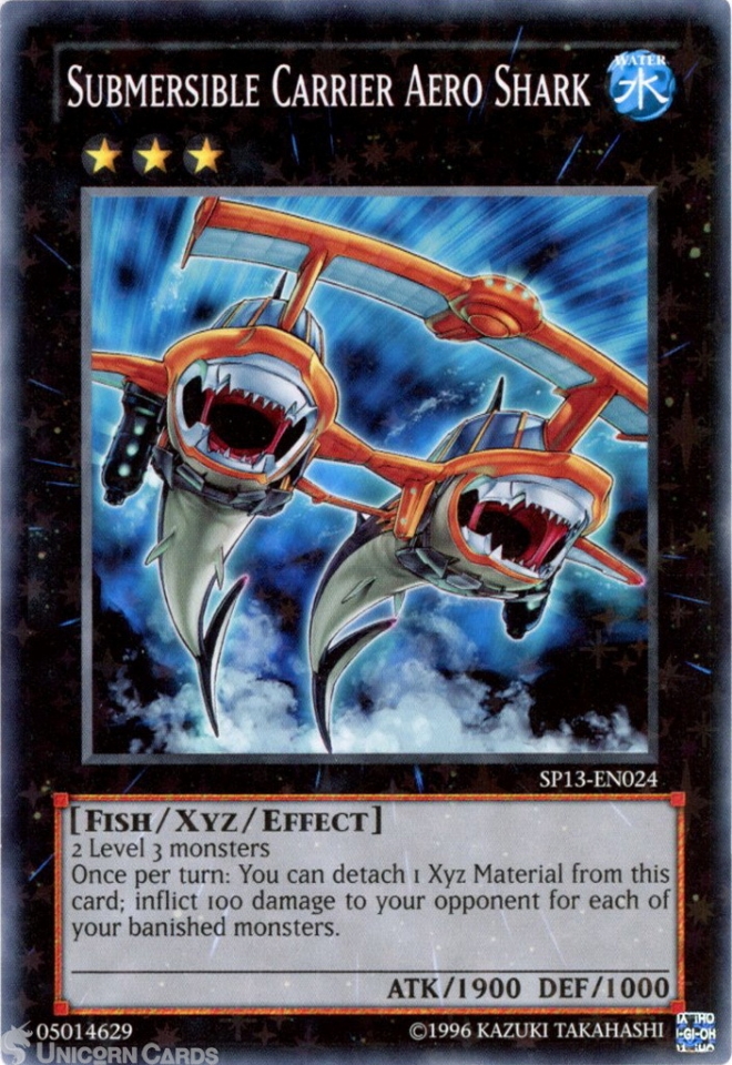 Yu-Gi-Oh! Card - Submersible Carrier Aero Shark (SP13-EN024) - Starfoil Rare - Unlimited Edition - View #2