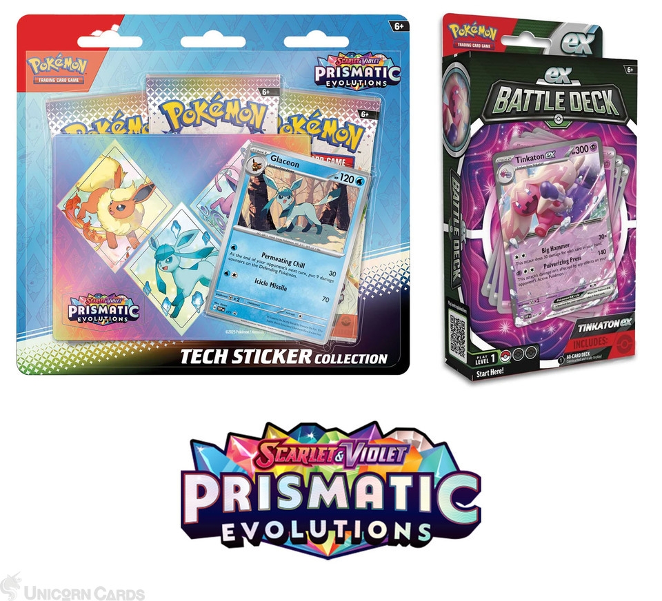 Pokemon TCG: 2025 Collection Bundle Including Prismatic Evolutions Tech ...