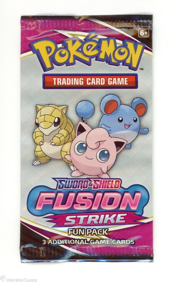 Pokemon TCG: Scarlet & Violet - Fusion Strike Fun Pack (3 Cards Pack)::  Unicorn Cards - YuGiOh!, Pokemon, Digimon and MTG TCG Cards for Players and  Collectors.