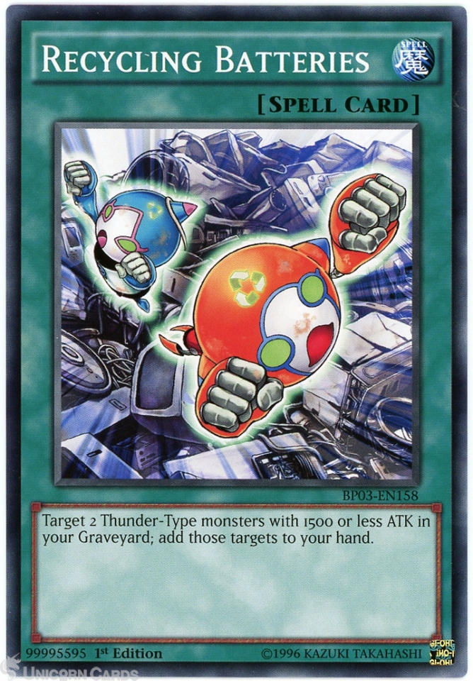 BP03-EN158 Recycling Batteries : Shatterfoil Rare 1st Edition Mint ...