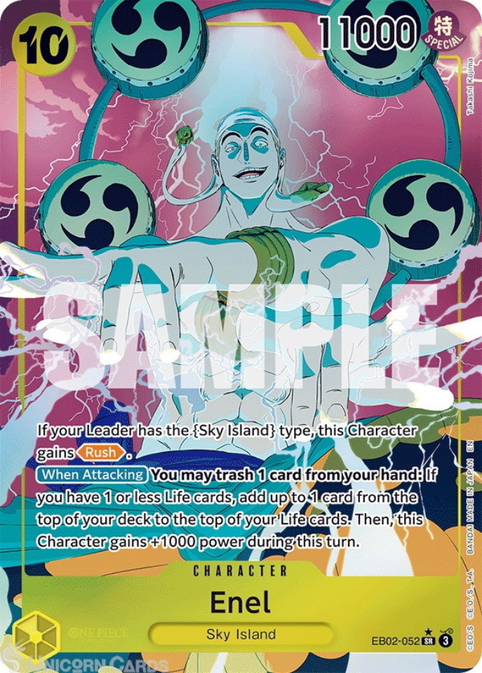 EB02-052 Enel : Super Rare Alternative Art English One Piece