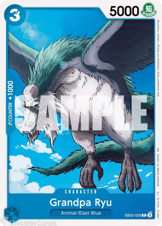 EB02-029 Grandpa Ryu : Common English One Piece TCG Card : EB02: Anime ...