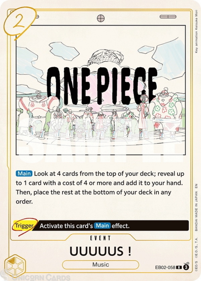 EB02 058 UUUUUS: Rare English One Piece TCG Card: EB02: Anime 25th Collection