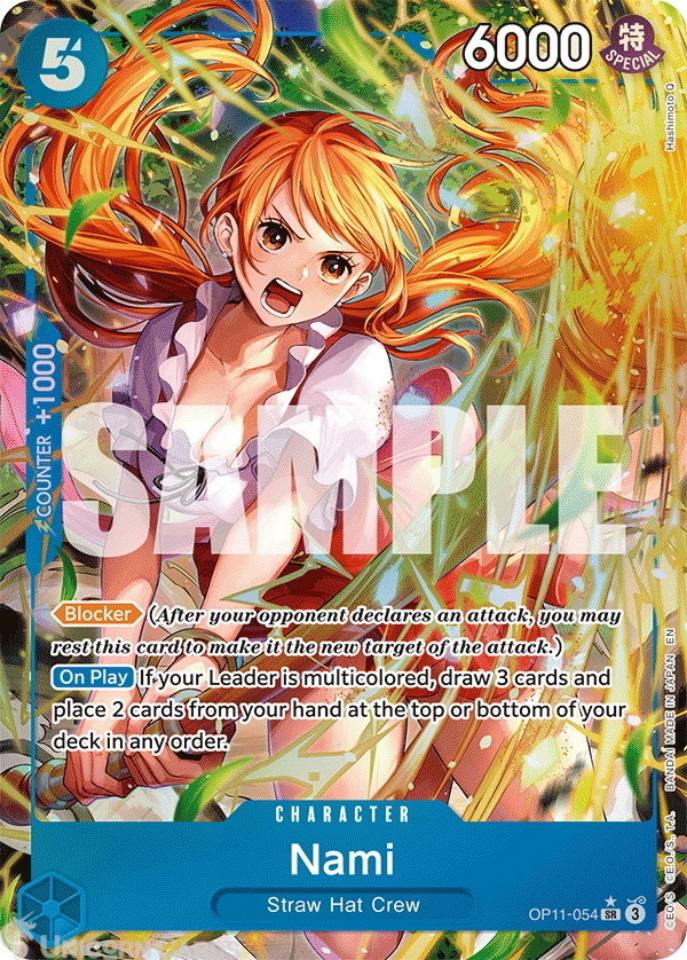 OP11-054 Nami : Super Rare Alternative Art English One Piece TCG