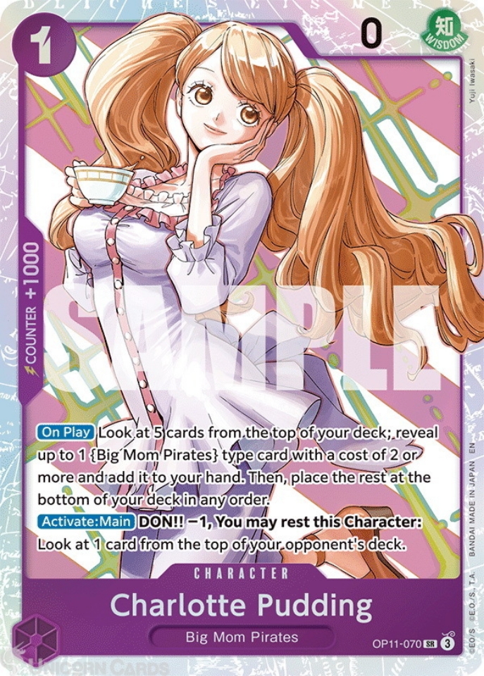 OP11-070 Charlotte Pudding : Super Rare English One Piece TCG Card