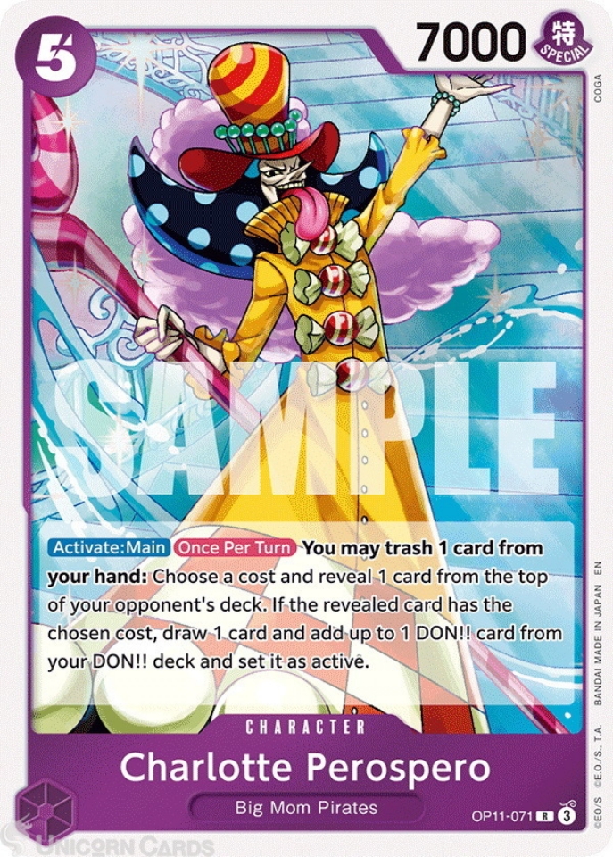 OP11-071 Charlotte Perospero : Rare English One Piece TCG Card