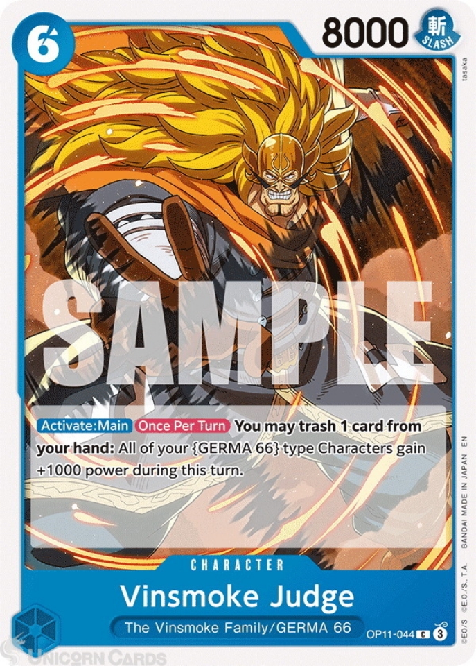OP11-044 Vinsmoke Judge : Common English One Piece TCG Card : OP11