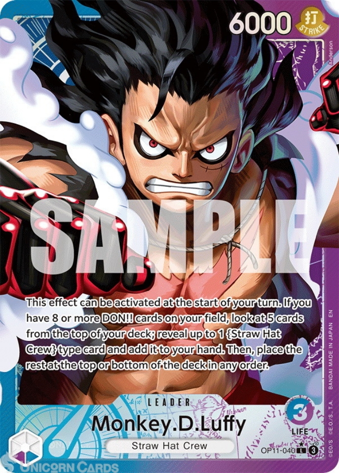 OP11-040 Monkey.D.Luffy : Leader Alternative Art English One Piece