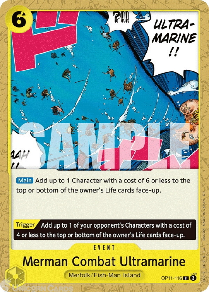 OP11-116 Merman Combat Ultramarine : Common English One Piece TCG Card ...