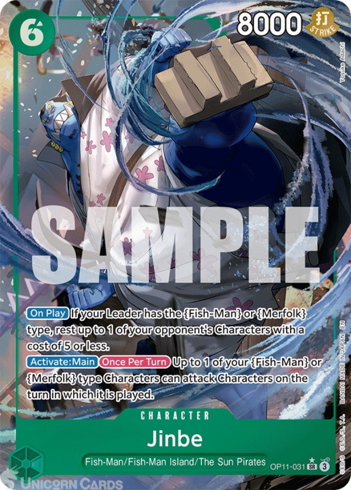 OP11-031 Jinbe : Super Rare Alternative Art English One Piece TCG
