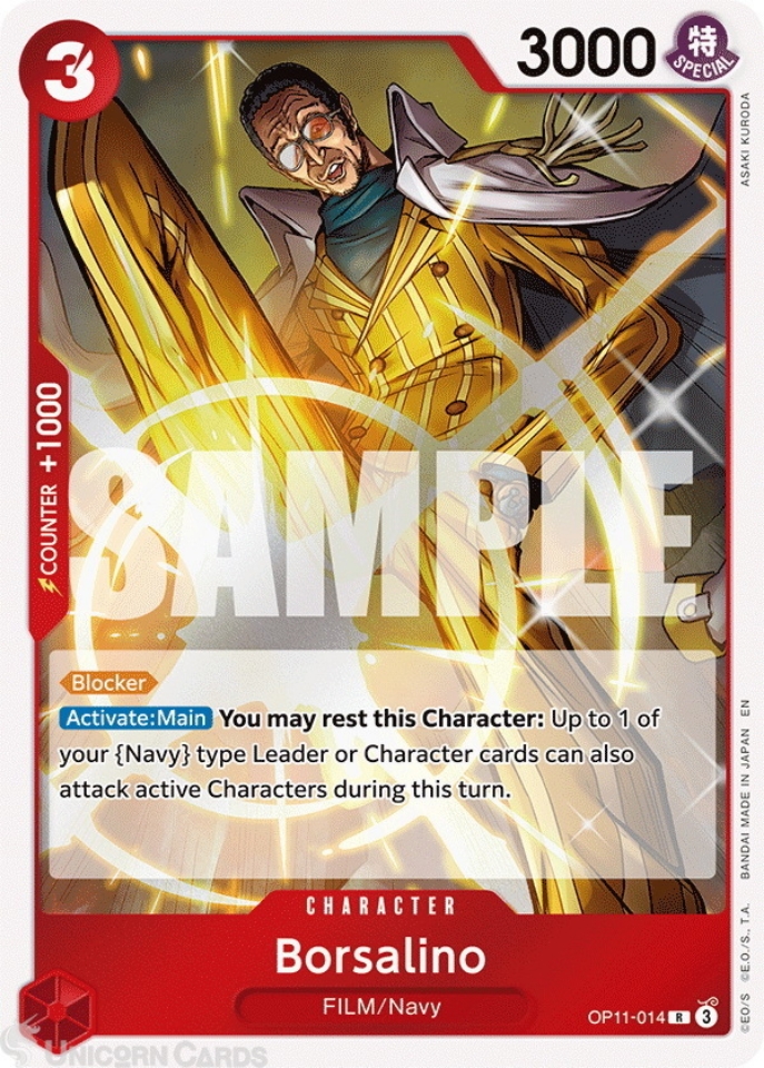 OP11-014 Borsalino : Rare English One Piece TCG Card : OP11: A