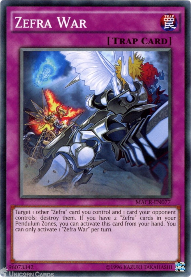MACR-EN077 Zefra War Common UNL Edition Mint Yu-Gi-Oh! Card:: Unicorn ...