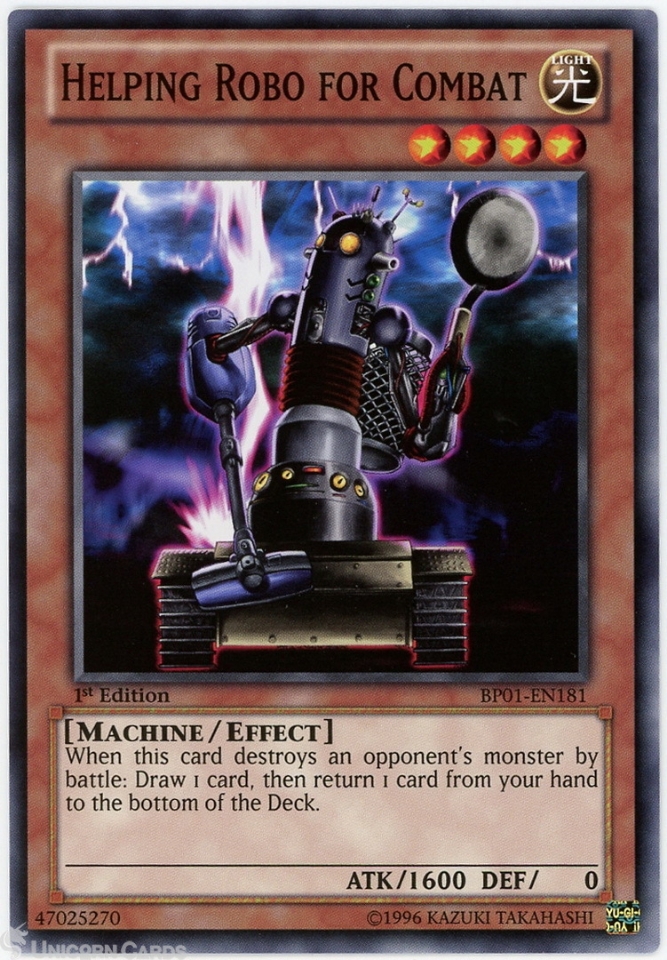 BP01-EN181 Helping Robo for Combat : Common 1st Edition Mint YuGiOh ...