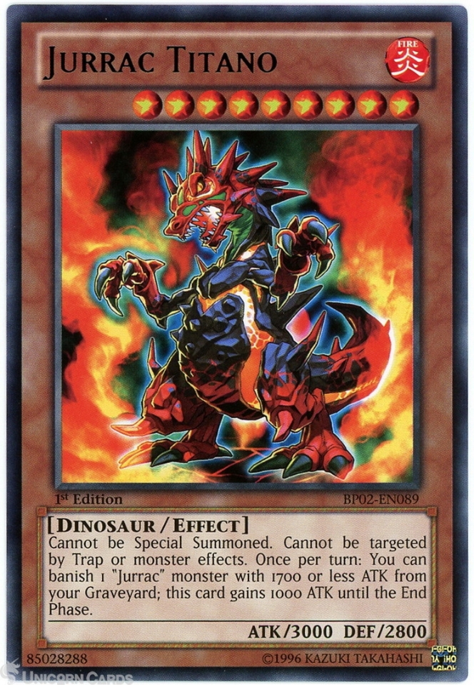 yugioh jurrac cards BP02-EN089 Titano : Rare 1st Edition Mint Card:: Unicorn During your Main Phase Yu-Gi-Oh Card - HA03-EN007 -