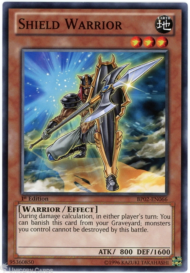 BP02-EN066 Shield Warrior : Mosaic Rare 1st Edition Mint YuGiOh Card ...