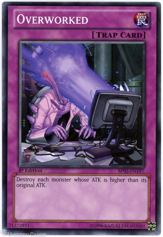 BP02-EN197 Overworked : Mosaic Rare 1st Edition Mint YuGiOh Card ...