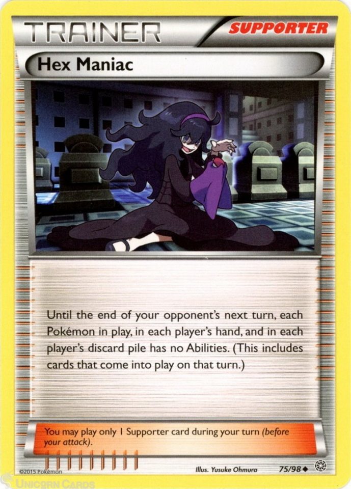 Hex Maniac 75/98 : Uncommon Mint/Near Mint Pokemon Card : XY07