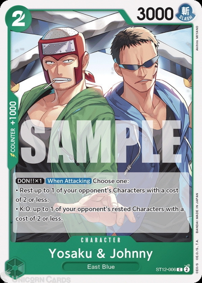 ST12-006 Yosaku & Johnny : Common English One Piece TCG Card