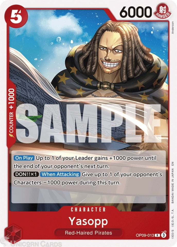 OP09-013 Yasopp : Rare English One Piece TCG Card : ST23: Starter