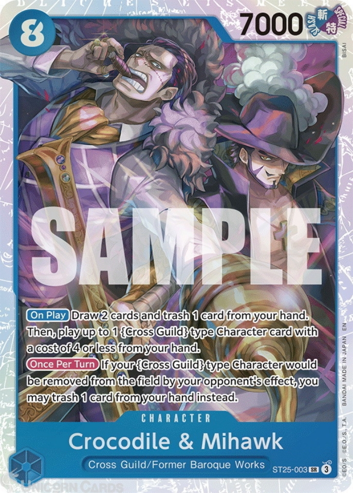ST25-003 Crocodile & Mihawk : Super Rare English One Piece TCG