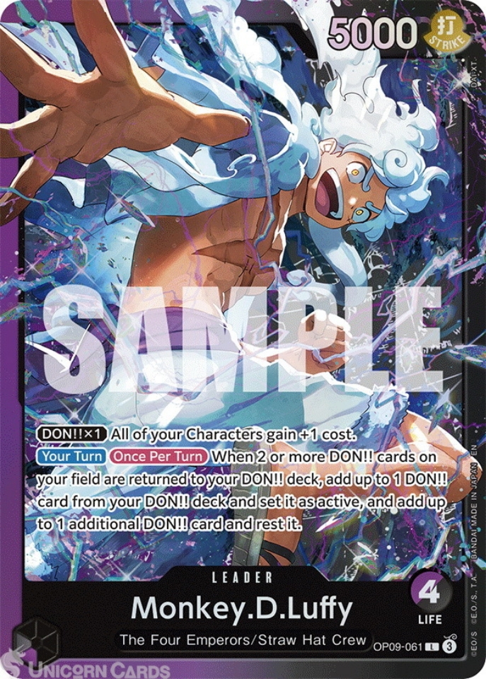 OP09 061 Monkey.D.Luffy: Leader English One Piece TCG Card: ST26: Starter Deck PURPLE/BLACK Monkey.D.Luffy