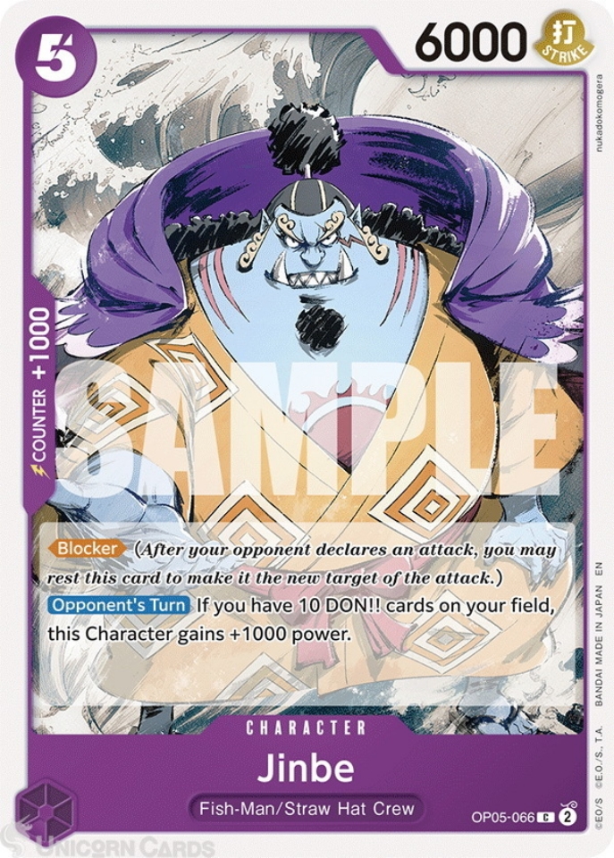 OP05-066 Jinbe : Common English One Piece TCG Card : ST26: Starter
