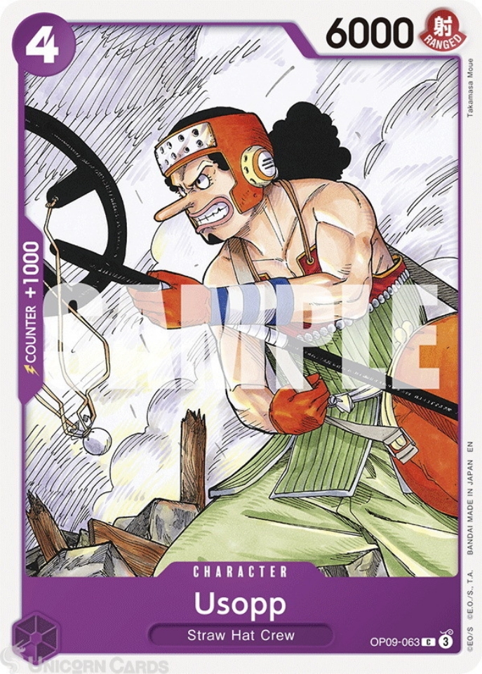 OP09-063 Usopp : Common English One Piece TCG Card : ST26: Starter