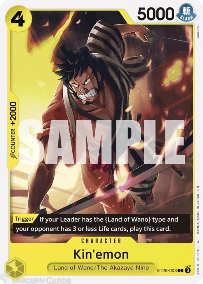 ST28-003 Kin'emon : Common English One Piece TCG Card : ST28