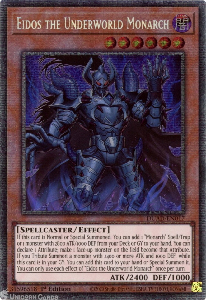 DUAD-EN017 Eidos the Underworld Monarch : Starlight Rare 1st