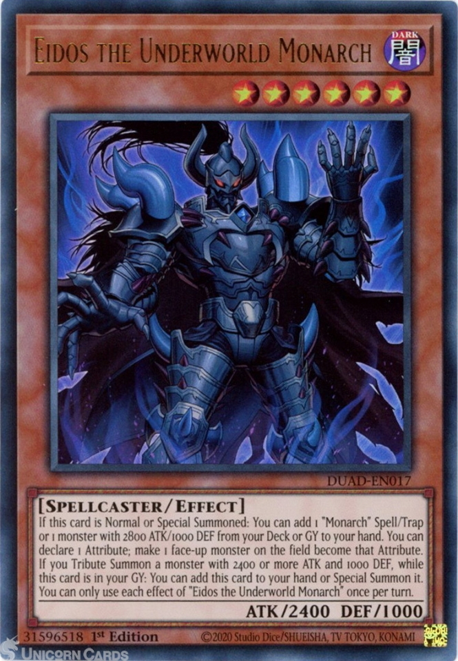 DUAD-EN017 Eidos the Underworld Monarch : Ultra Rare 1st